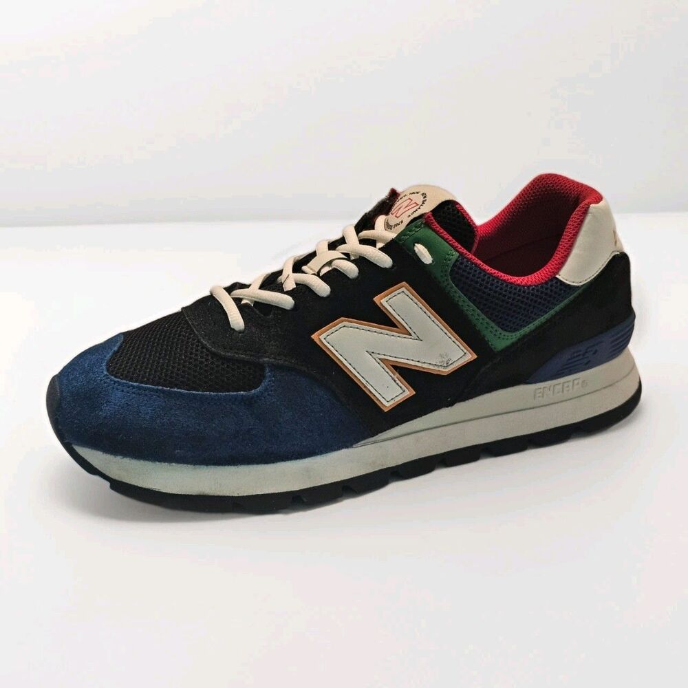 New Balance 574 Rugged Men Size 12 Colorblock Black Blue Red Sneaker ML574DRC - Picture 6 of 16